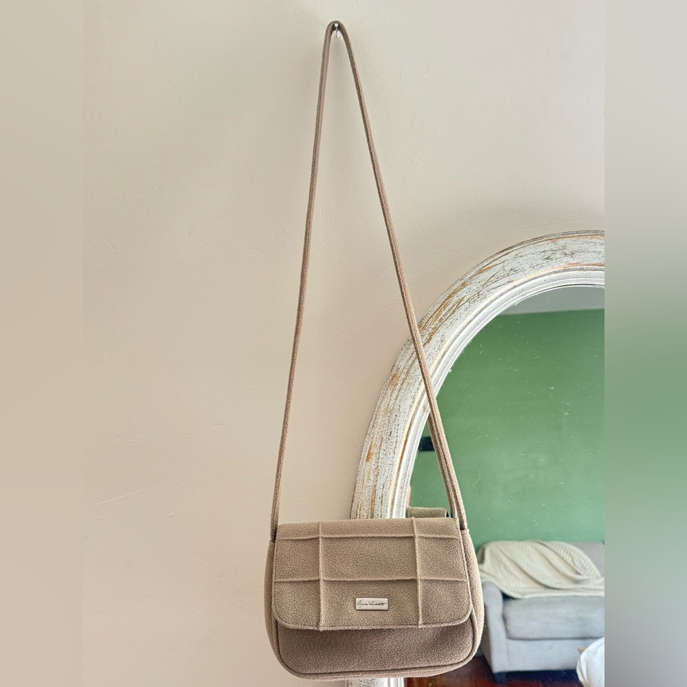 Small, Taupe Felt Purse - Gloria Vanderbilt